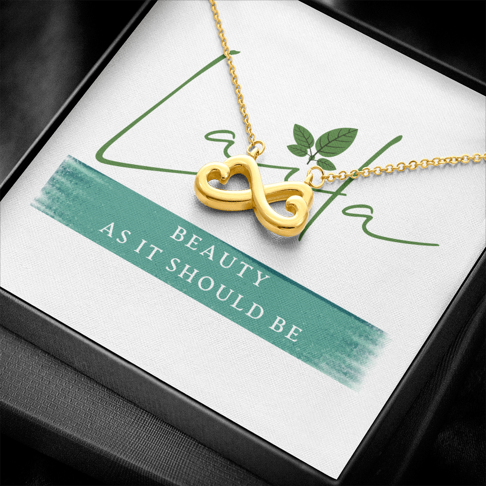 Laila - Infinity Hearts Necklace 18k Yellow Gold Finish / Standard Box Jewelry - Laila Beauty Care Jewelry