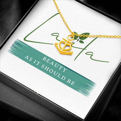 Laila - Anchor Necklace 18k Yellow Gold Finish Friendship Anchor / Standard Box Jewelry - Laila Beauty Care Jewelry