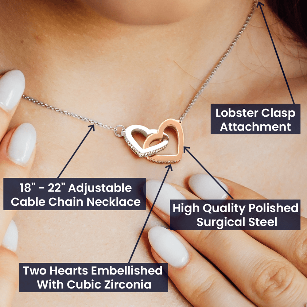 Laila - Interlocking Heart Necklace Jewelry - Laila Beauty Care Jewelry