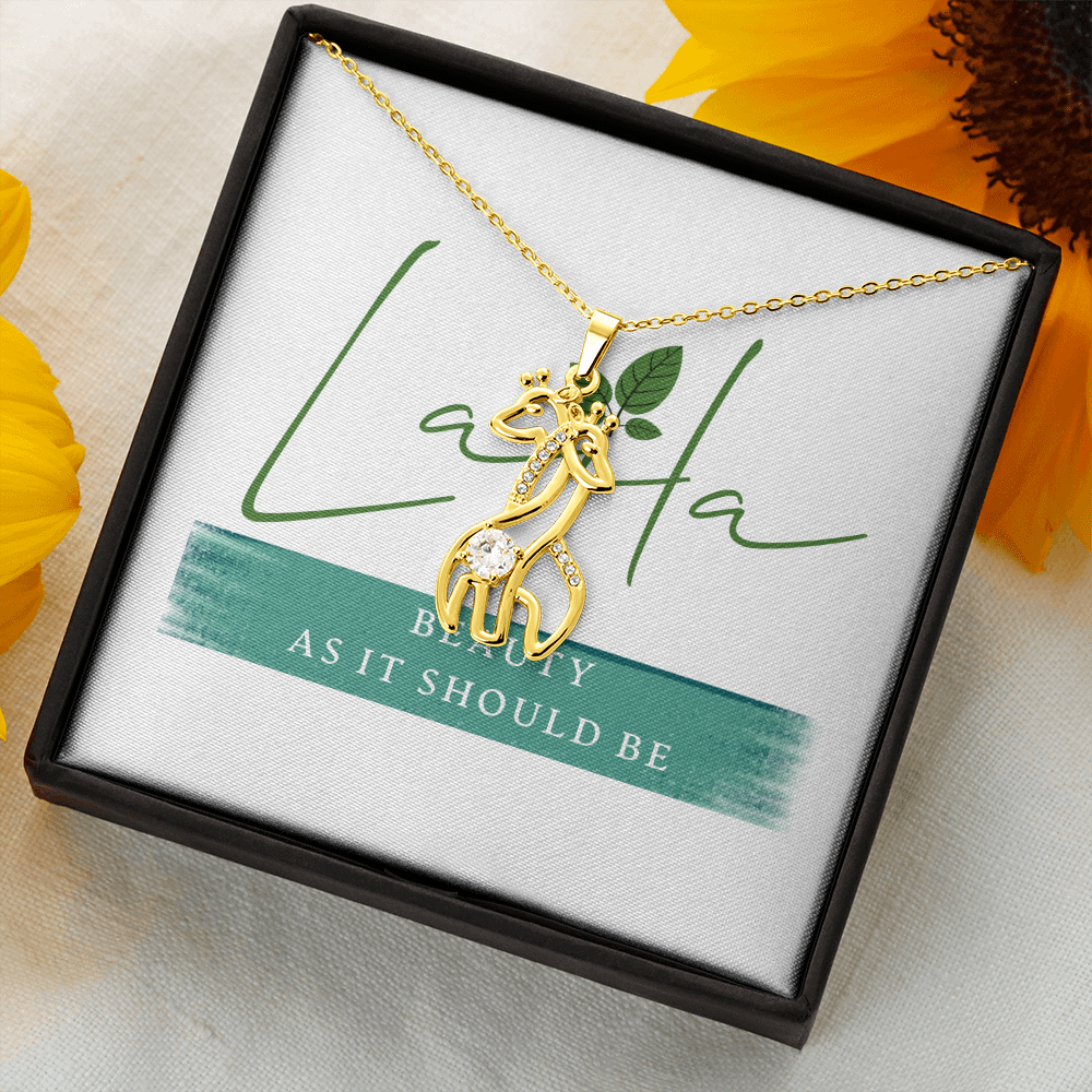 Laila - Giraffes Necklace 18K Yellow Gold Finish / Standard Box Jewelry - Laila Beauty Care Jewelry
